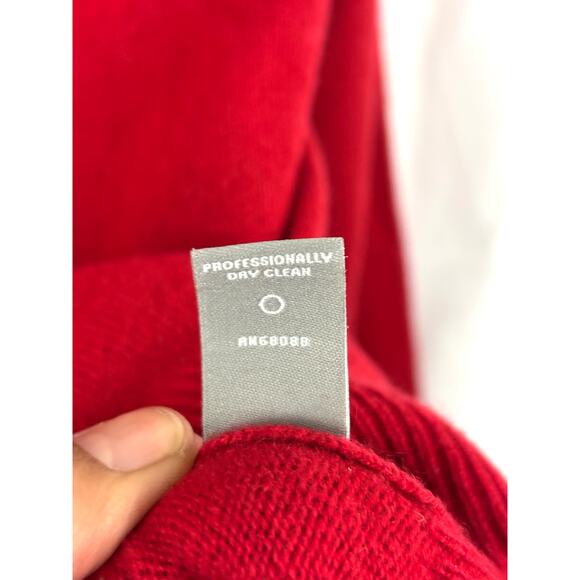 Neiman Marcus Red Turtleneck Sweater - Cashmere Collection Womens MEDIUM - Picture 7 of 10